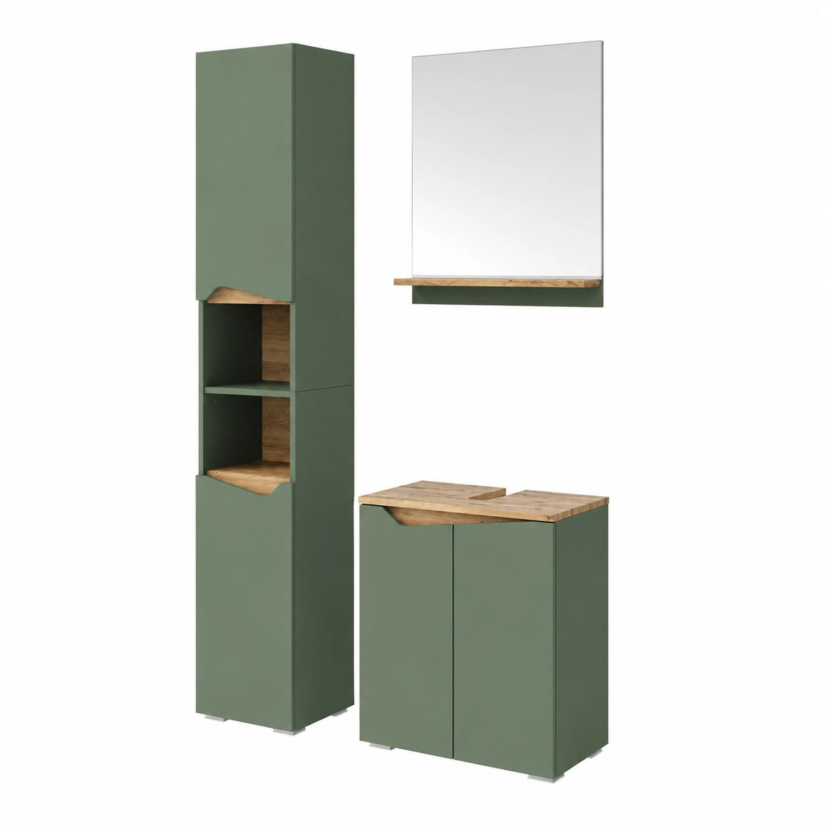 Ensemble de meubles de salle de bain, coloris vert, pour la salle de bain
