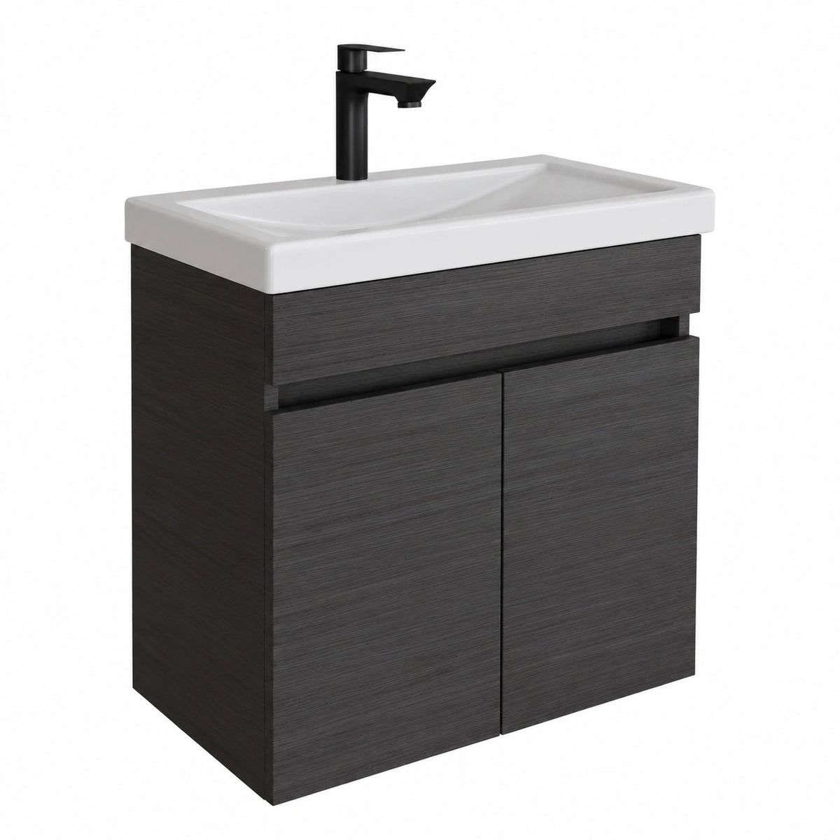 Ensemble de meubles de salle de bain, coloris anthracite, 63 x 60 x 36,5 cm, pour la salle de bain