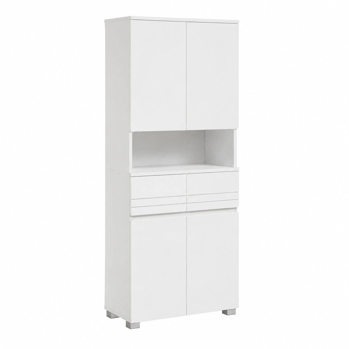 Armoire, réglable, avec rangement, avec tiroirs, 30 x 60 x 170 cm, coloris blanc, pour la chambre