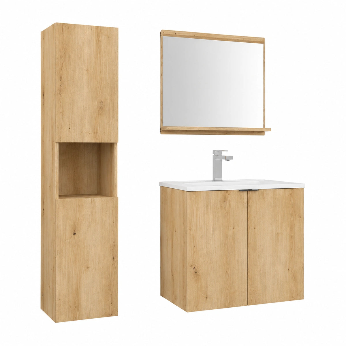 Ensemble de meubles de salle de bain, en chêne, pour la salle de bain