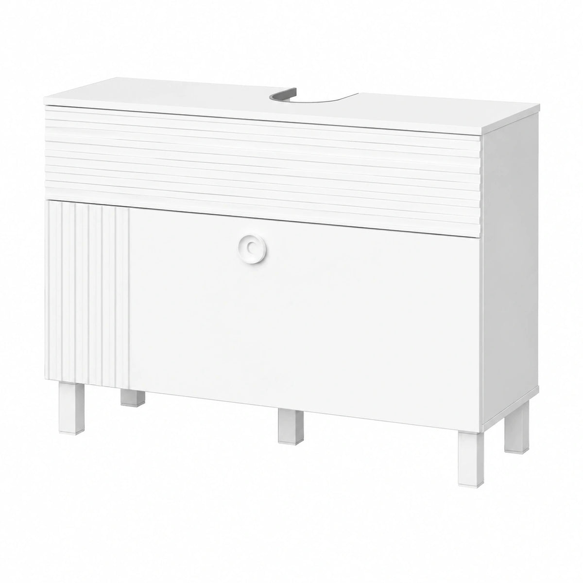Ensemble de meubles de salle de bain, 100,2 x 72,4 cm, coloris blanc, pour la salle de bain