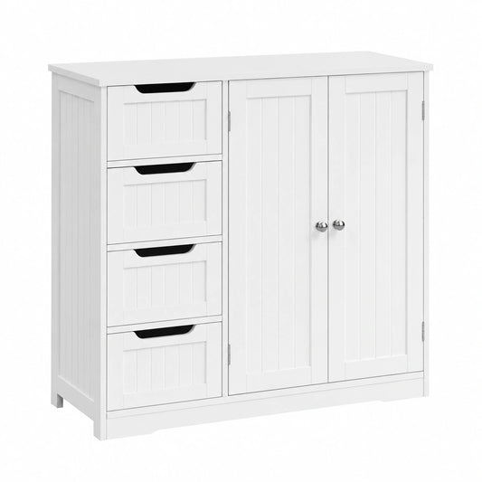 Armoire, réglable, avec étagères, coloris blanc, 81 x 30 x 83 cm, pour la chambre