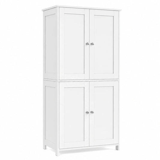 Armoire, réglable, avec rangement, avec étagères, coloris blanc, pour la chambre