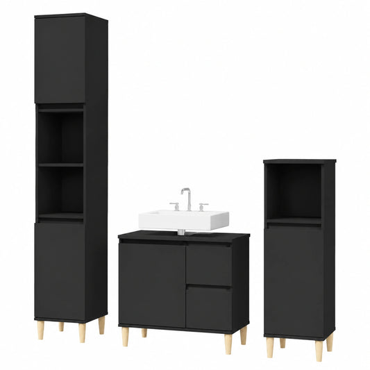 Armoire, coloris noir, 65 x 33 x 60 cm, pour la chambre
