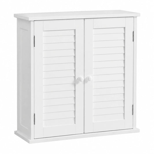 Ensemble de meubles de salle de bain, avec portes, coloris blanc, pour la salle de bain