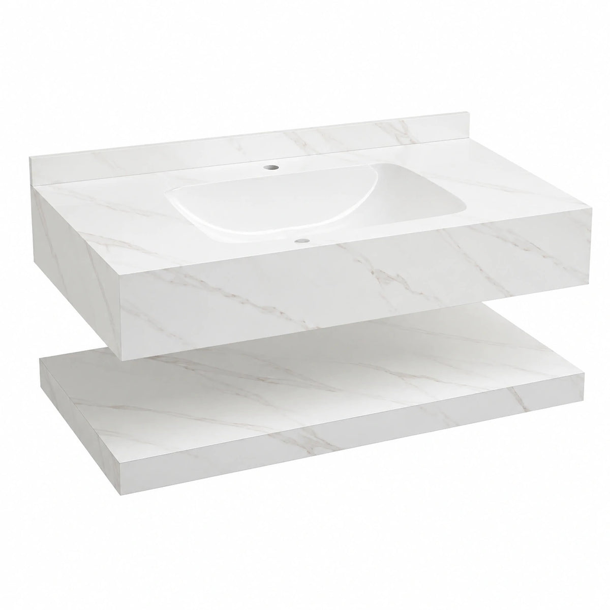 Ensemble de meubles de salle de bain, coloris blanc, pour la salle de bain