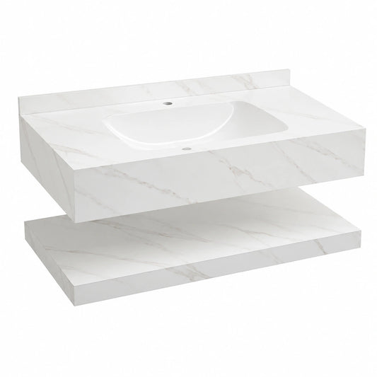 Ensemble de meubles de salle de bain, coloris blanc, pour la salle de bain